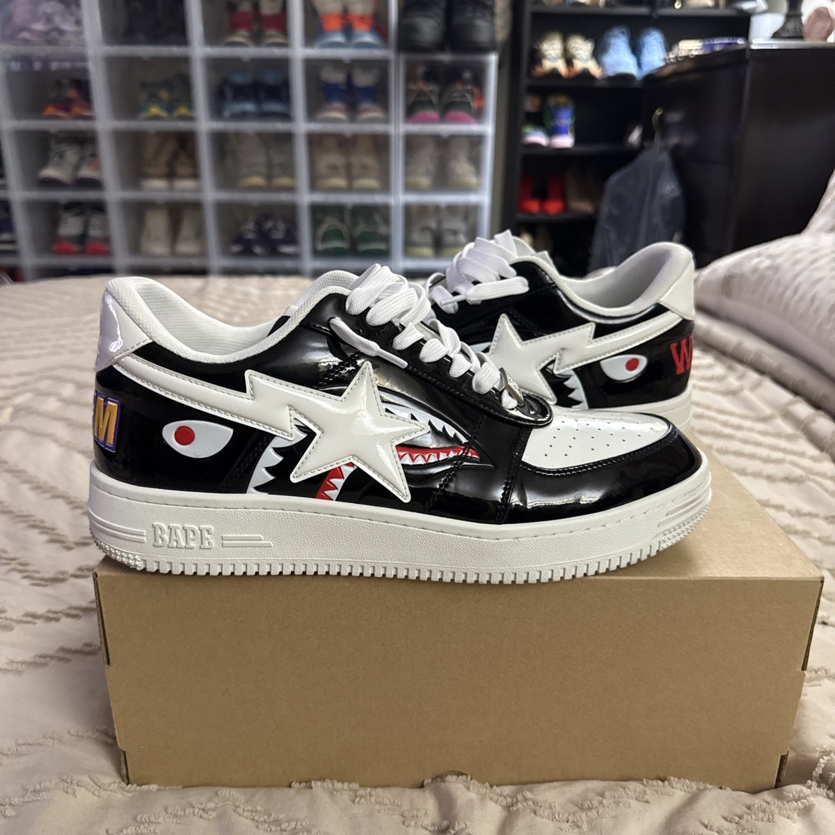 A Bathing Ape Bape Sta Low Color Block Shark Black 1G80191009-BLK review Rita