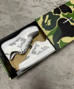  A Bathing Ape Bape Sta Low Grey White OZXSH W291 328 review ivi
