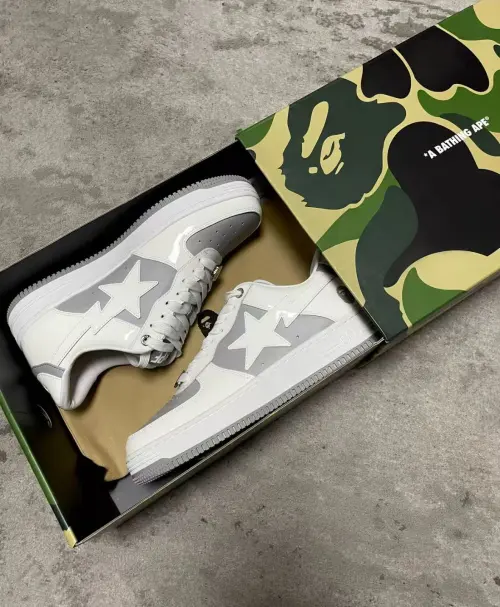  A Bathing Ape Bape Sta Low Grey White OZXSH W291 328 review 