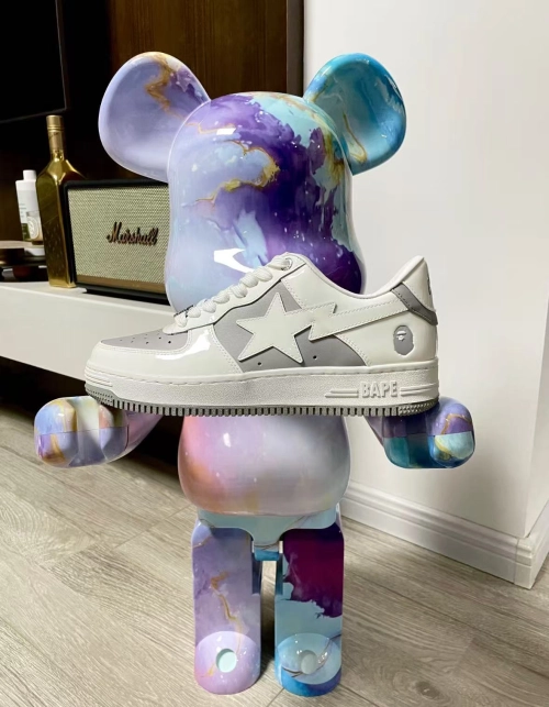  A Bathing Ape Bape Sta Low Grey White OZXSH W291 328 review 