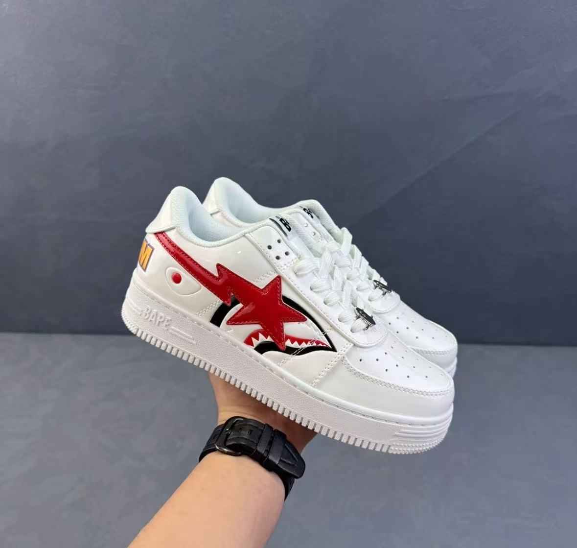 A Bathing Ape Bape Sta Low Shark White 1H30-191-012-WHT review her