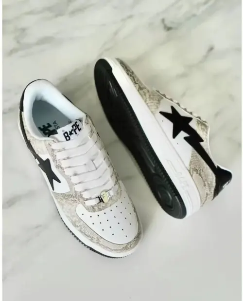 A Bathing Ape Bape Sta Snake Skin Beige 001FWI801009M_BEI review 