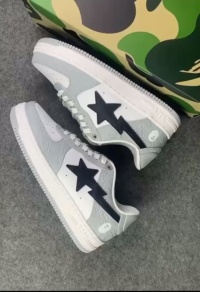 A Bathing Ape Bape Sta Low White Grey 1H70-191-002 review briell