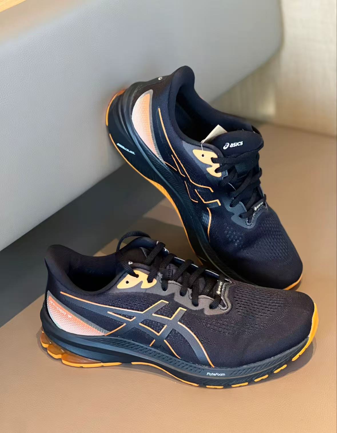 Asics GT 1000 12 GORE-TEX 'Black Bright Orange' 1011B684-001  review Grac