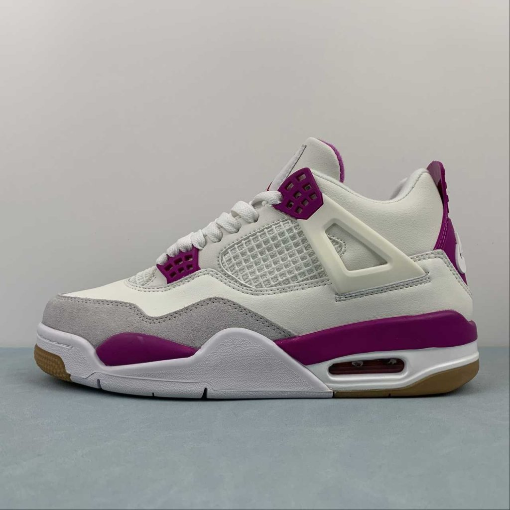  Nike SB x Air Jordan 4 White Purple Grey DR5415-105  review fdhgh
