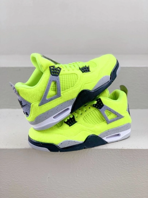  Tagz x Air jordan 4 Plush Fluorescent Yellow DV6773-700 review 