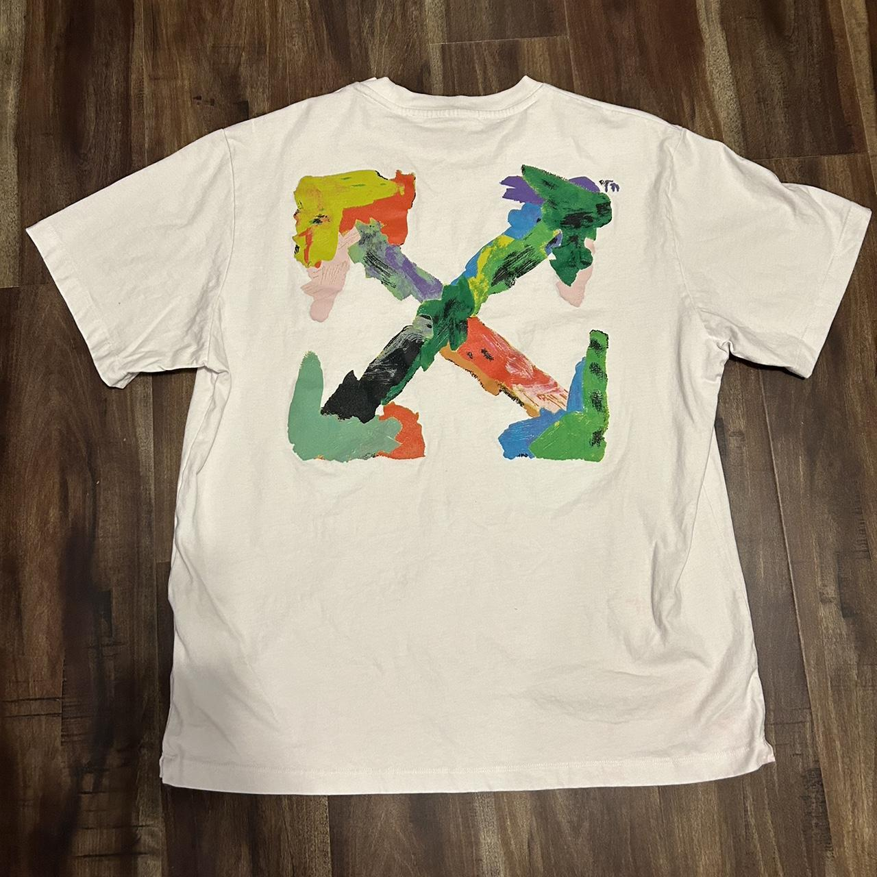 OW Environmentally friendly ink hand-painted colorful graffiti short sleeves white review fh