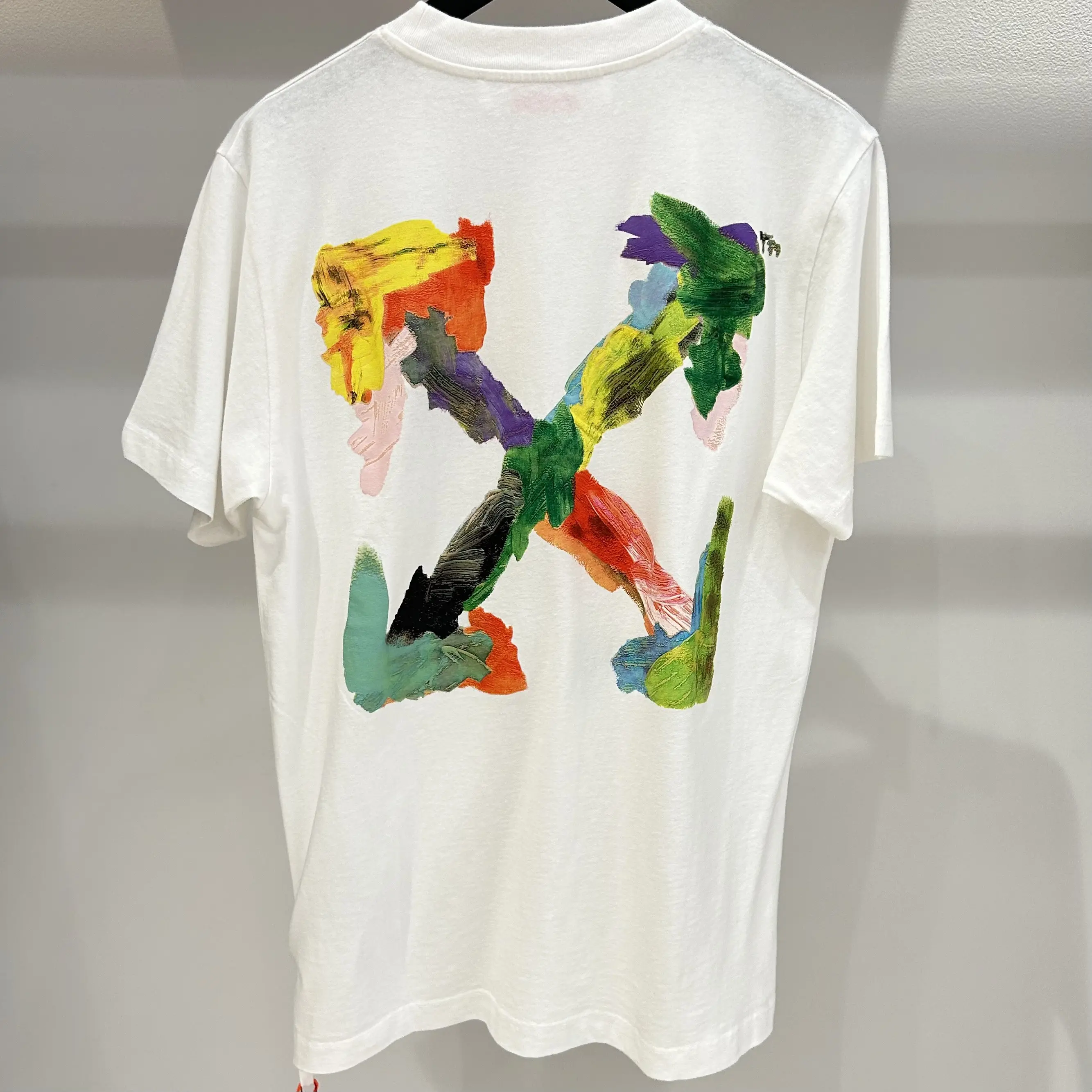 OW Environmentally friendly ink hand-painted colorful graffiti short sleeves white review hbg