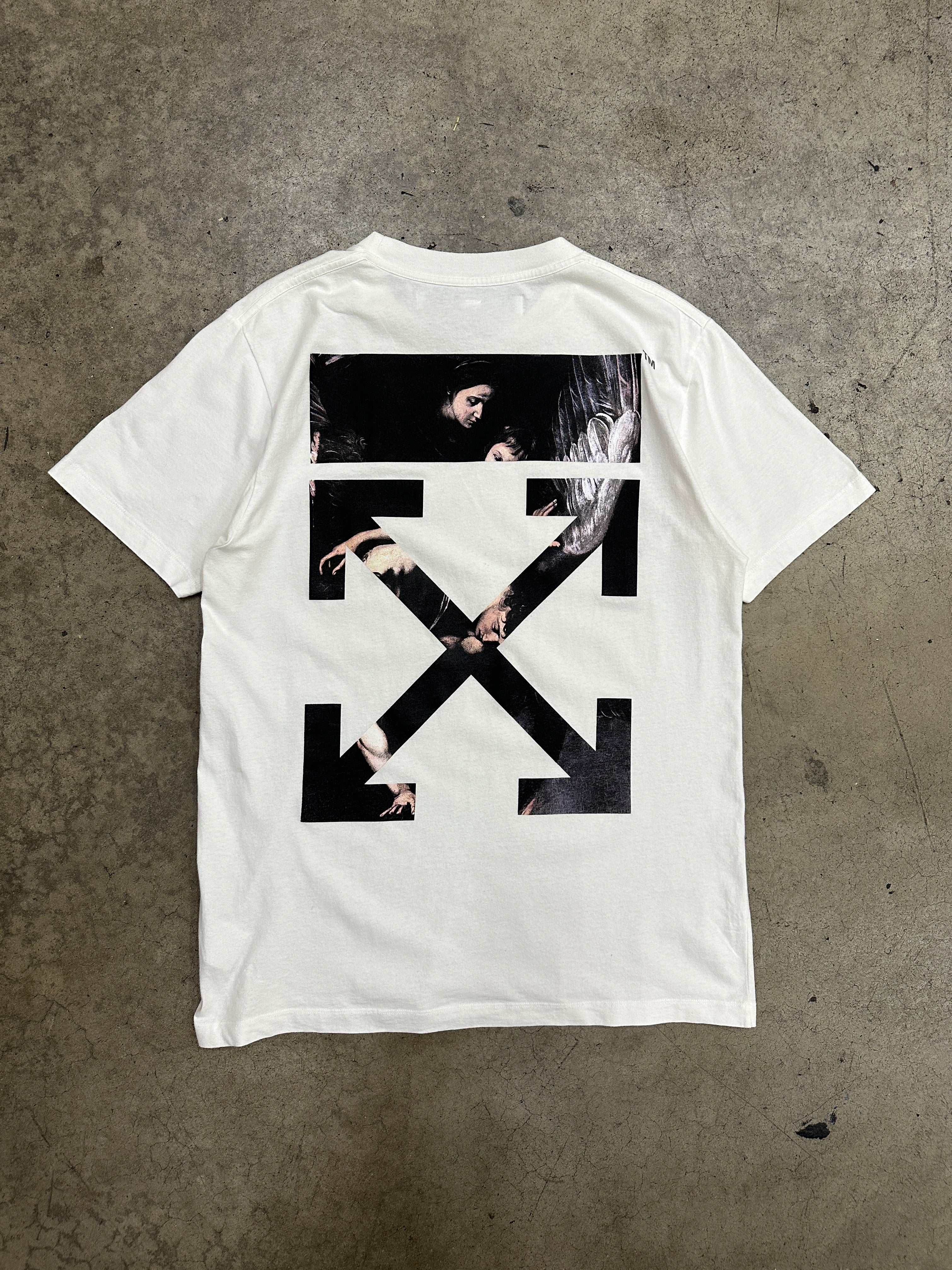 OW Angel Oil Painting Short Sleeve White review dvf