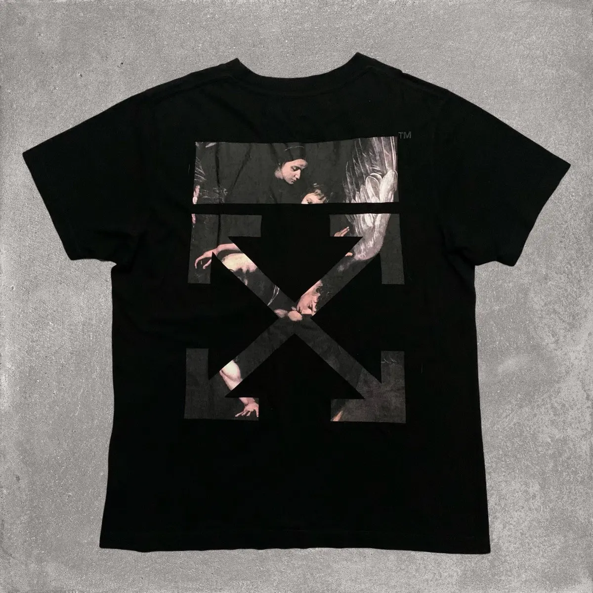 OW Angel Oil Painting Short Sleeve Black review fgj