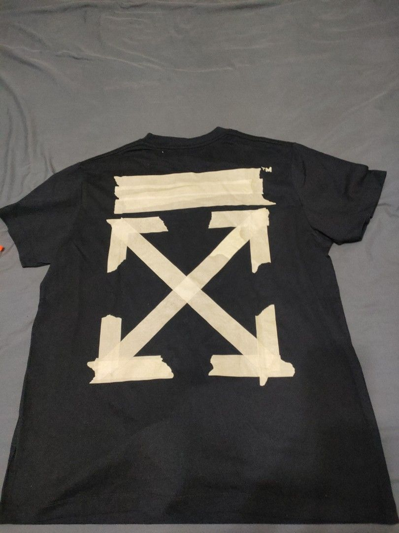 OW Stripe Arrow Print Short Sleeve Black review dhbg