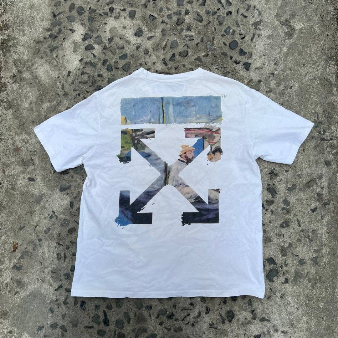 OW oil painting print short sleeve White review dhbg