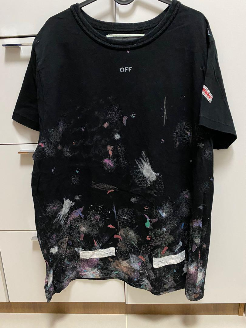 OW Starry Sky Fireworks Ink Arrow Short Sleeve Black review dghjg