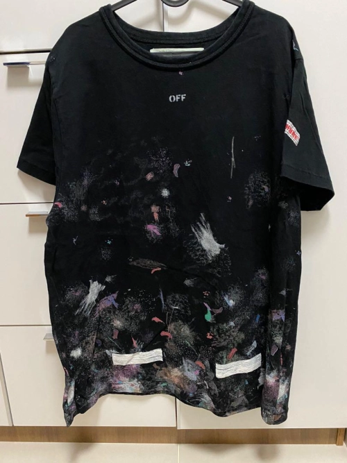 OW Starry Sky Fireworks Ink Arrow Short Sleeve Black review 