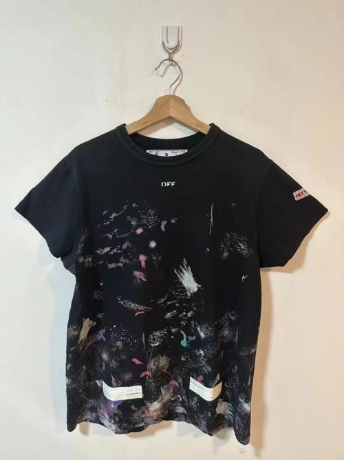 OW Starry Sky Fireworks Ink Arrow Short Sleeve Black review 