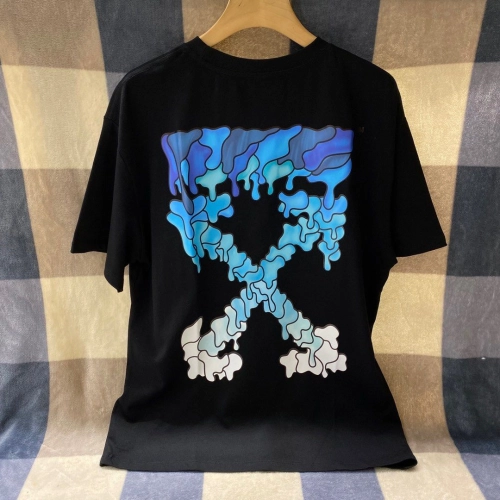 OW Melting Arrow Printed Short Sleeve Black Blue review 