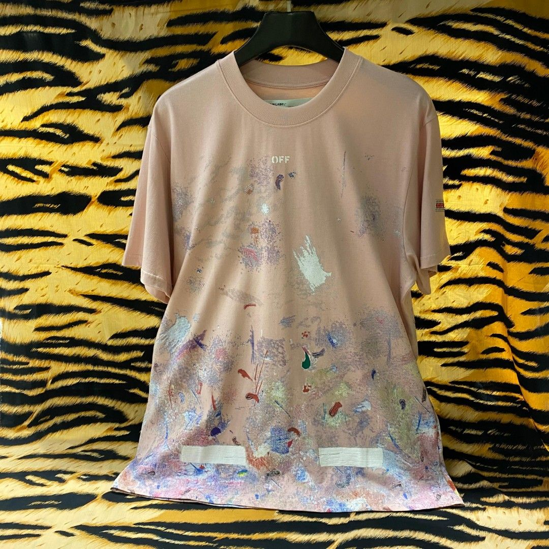 OW Starry Sky Fireworks Ink Arrow Short Sleeve Grey review gfnh