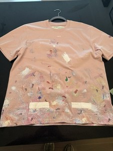 OW Starry Sky Fireworks Ink Arrow Short Sleeve Pink review fghg