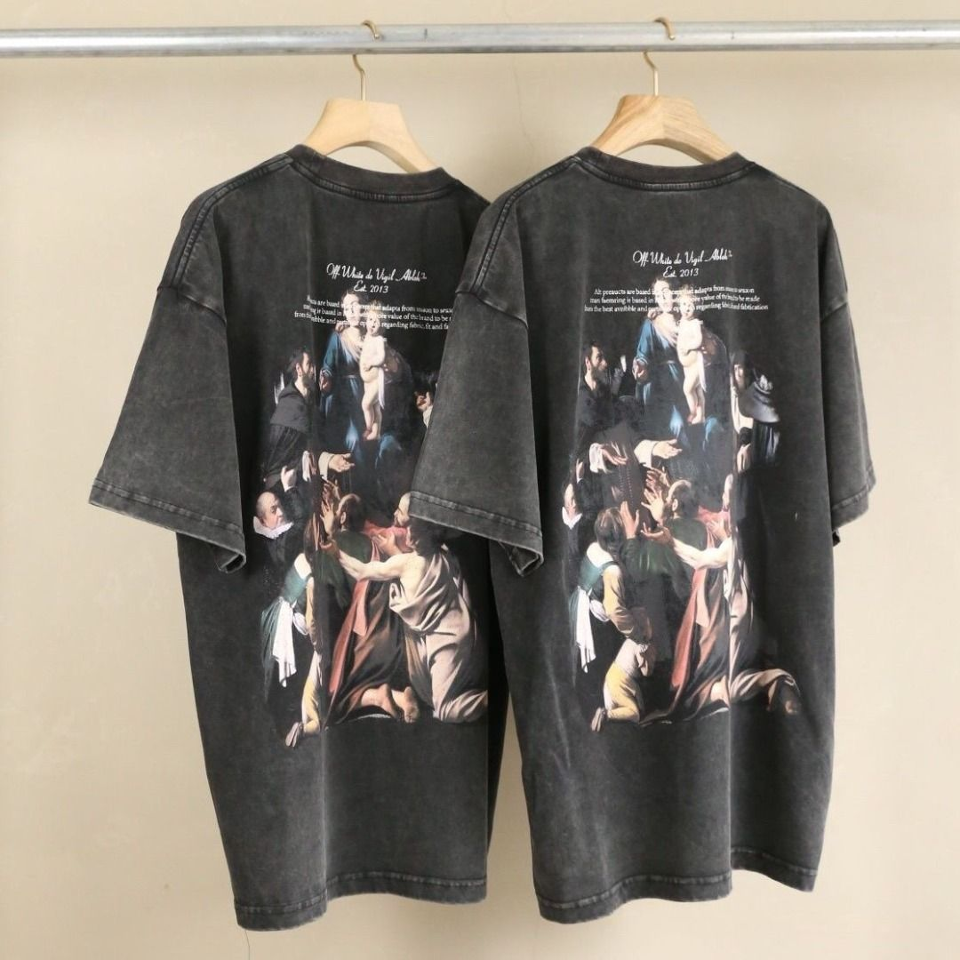 OW washed back color religious short sleeves review gkj