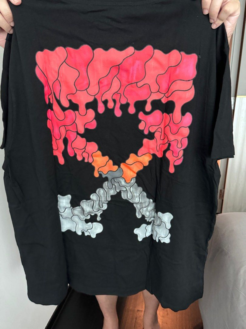 OW red and gray dissolving gradient short sleeves review dffgb