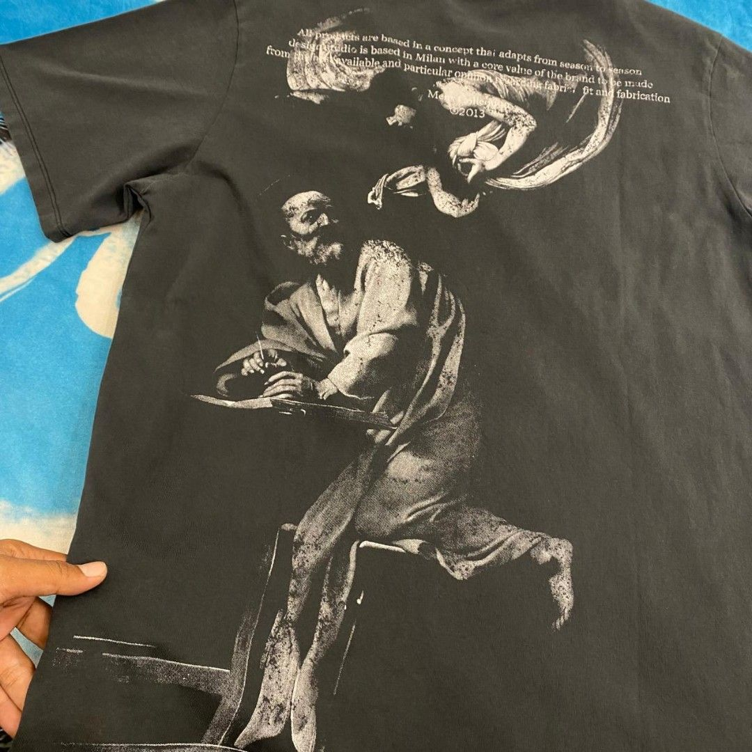 OW washed old man print short sleeves review fjh