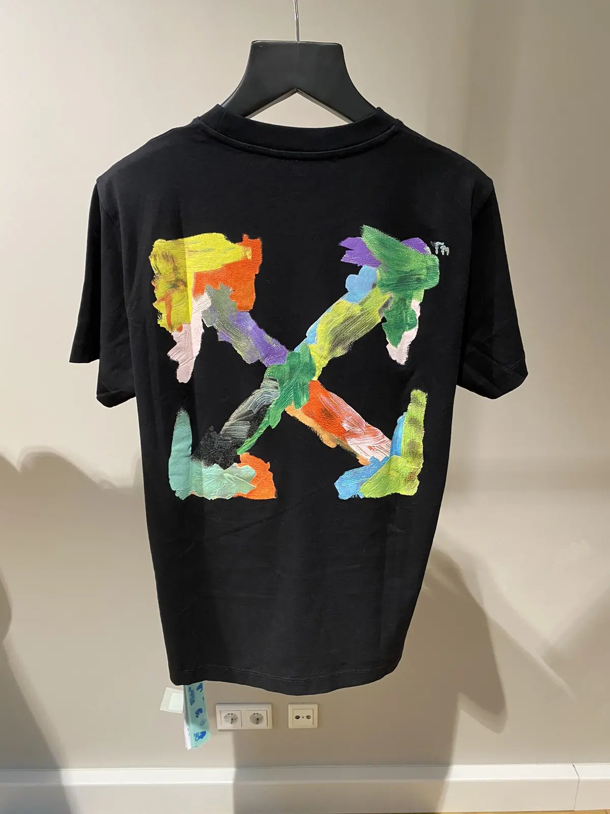 OW environmentally friendly ink hand-painted colorful graffiti short sleeve black review fbf