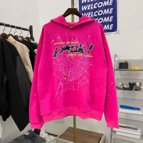 Sp5der Young Thug Punk Hoodie Pink review 