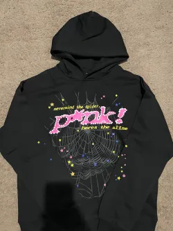 Sp5der P*NK Hoodie Black review sfgf
