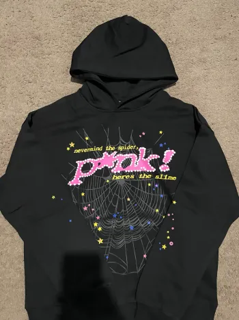 Sp5der P*NK Hoodie Black review sfgf