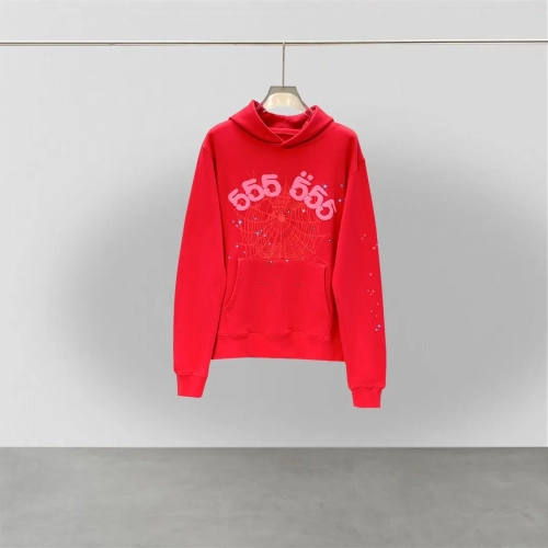 Sp5der Worldwide Red Angel Number 555 Hoodie Red review 