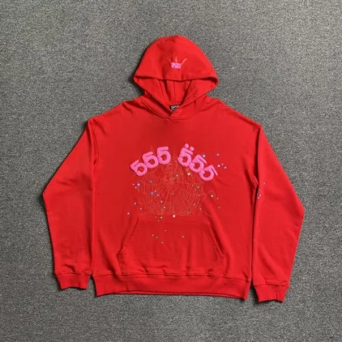 Sp5der Worldwide Red Angel Number 555 Hoodie Red review 