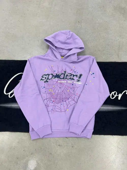Sp5der Acai Hoodie Purple review 