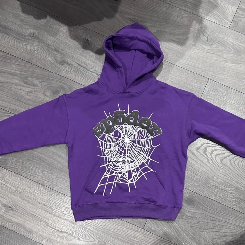 Sp5der Web Print Gothic Punk Purple Hoodie review 