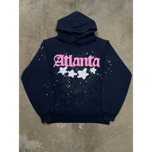 Sp5der Atlanta Hoodie Navy review 