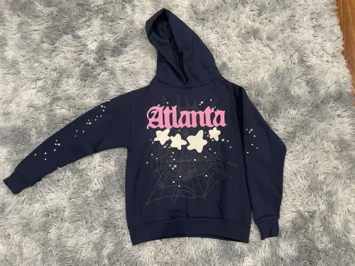 Sp5der Atlanta Hoodie Navy review 