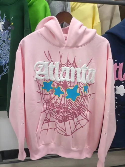 Sp5der Atlanta Hoodie Pink review 