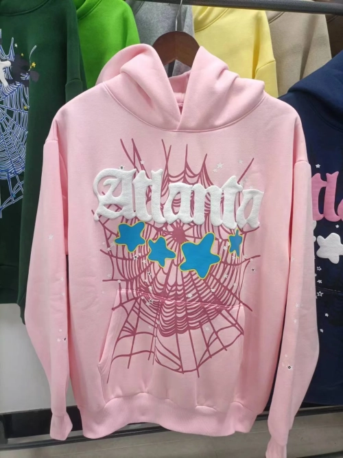 Sp5der Atlanta Hoodie Pink review 