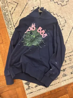 Spider Worldwide 555 Angel Number Hoodie Navy Blue review dsgfv