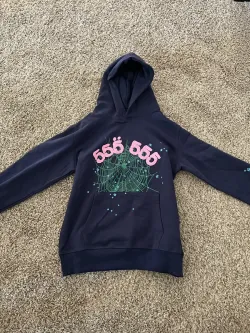 Spider Worldwide 555 Angel Number Hoodie Navy Blue review sdgv