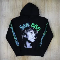 Sp5der X Juice Wrld 999 Hoodie Black review dfhg