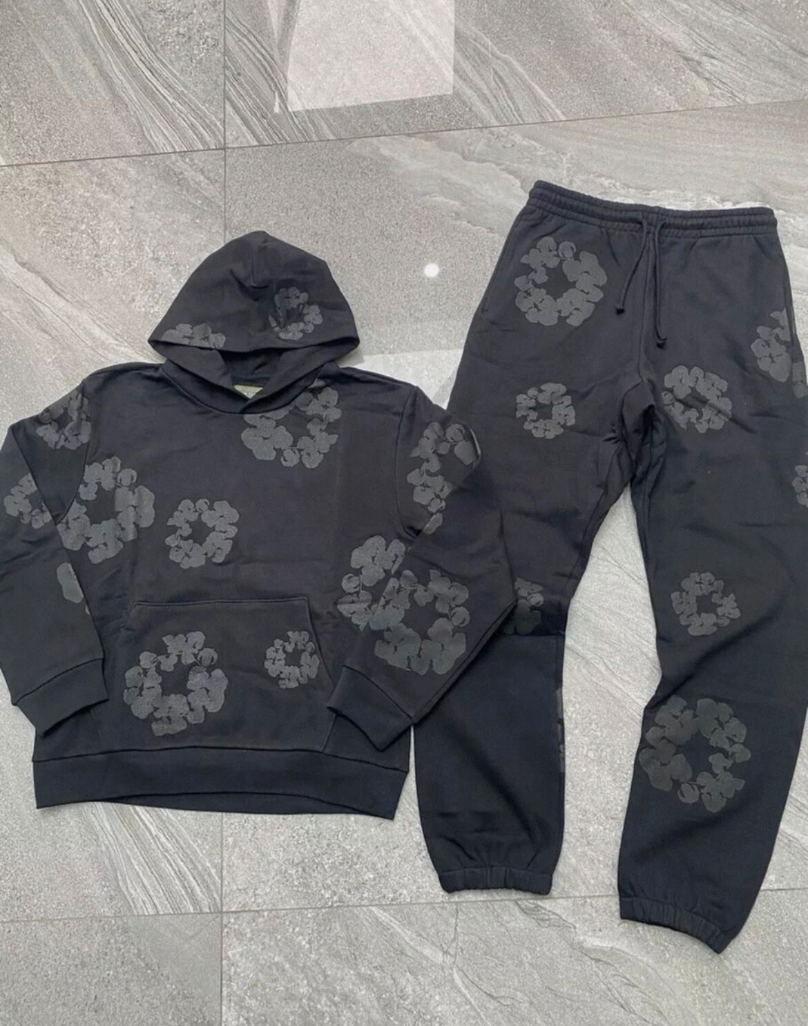 OBO Denim Tears Cotton Wreath Hoodie Black Monochrome review sdfgb