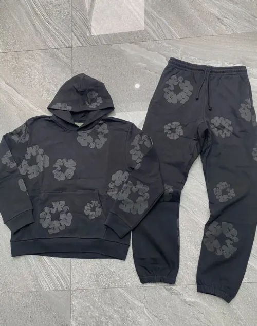 OBO Denim Tears Cotton Wreath Hoodie Black Monochrome review 