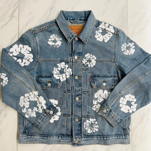 OBO Denim Tears Type - 2 All Over Wreath Light Wash Jacket review 