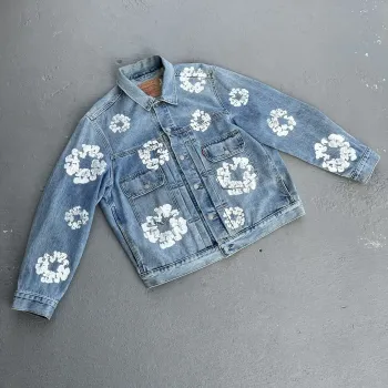 OBO Denim Tears Type - 2 All Over Wreath Light Wash Jacket review fhbg