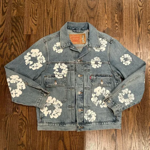 OBO Denim Tears Type - 2 All Over Wreath Light Wash Jacket review 