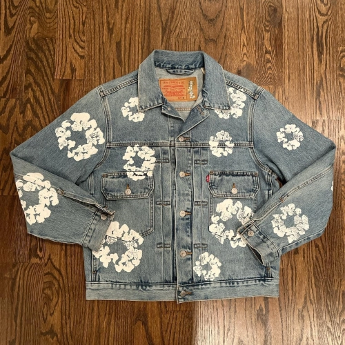 OBO Denim Tears Type - 2 All Over Wreath Light Wash Jacket review 