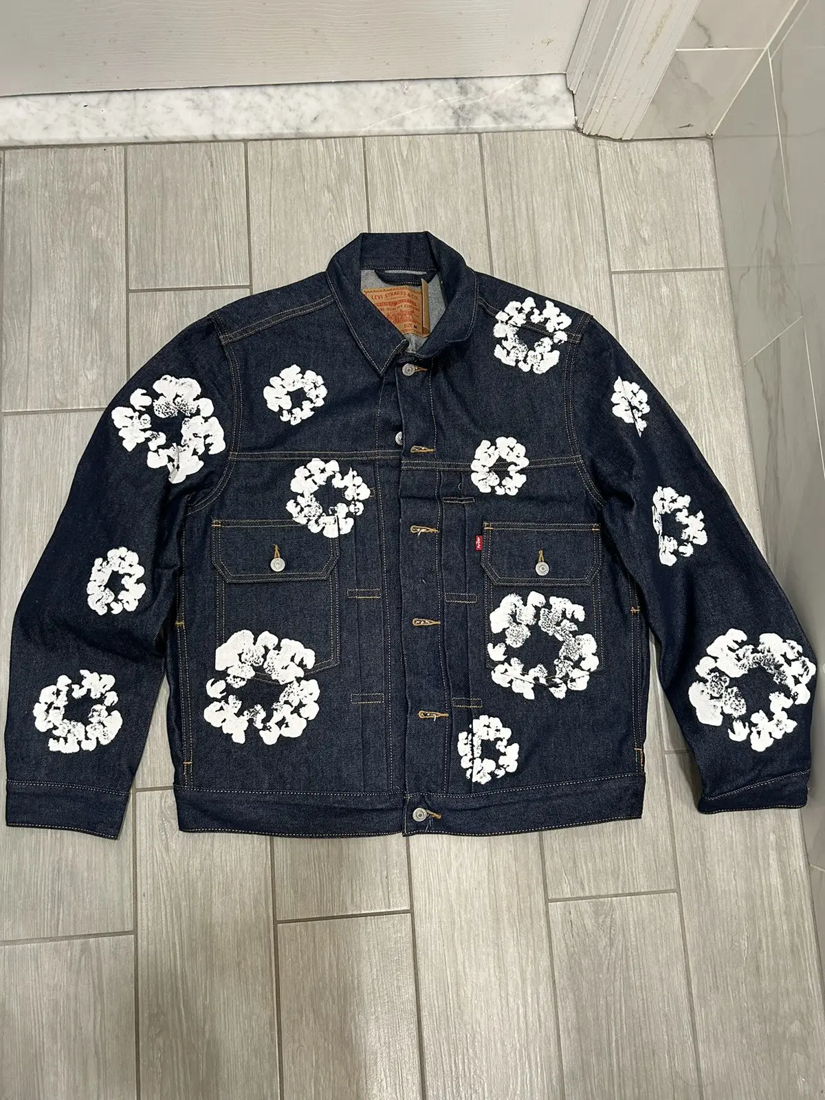 OBO Denim Tears Type - 2 All Over Wreath Raw Jacket review fdgfv