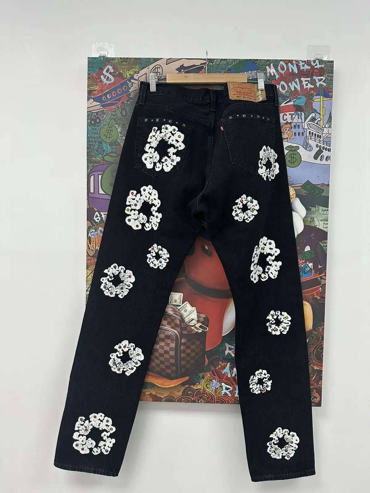 Denim Tears x Levi's 501 Cotton Rhinestone Wreath Jeans - Lowest Ask review dfgb