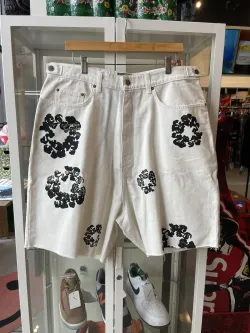 Denim Tears The Cotton Wreath Jean Short - White review fdgb