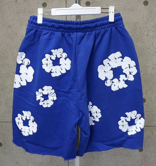 Denim Tears The Cotton Wreath Shorts Royal Blue review 
